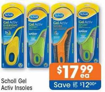 Good Price Pharmacy Scholl gel activ insoles offer