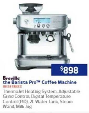 Retravision Breville the barista pro coffee machine offer