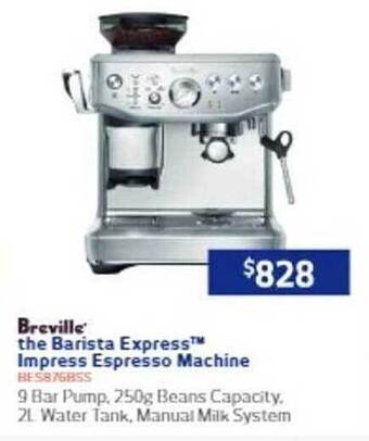 Retravision Breville the barista express impress espresso machine offer
