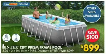Intex 13ft prism frame pool