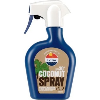 Coles Le tan coconut sunscreen spray spf30+ 250ml* offer