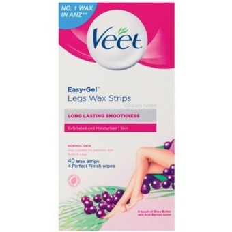Coles Veet hair removal wax strips shea butter & berry 40 pack offer