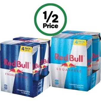 Woolworths Red bull energy drink 4 x 250ml offer