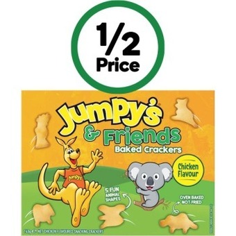 Woolworths Jumpy’s baked crackers 140g or cheezels crackers 135g offer