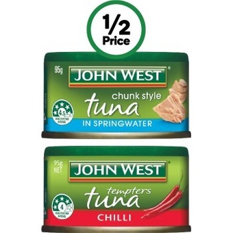 Woolworths John west tuna tempters 95g offer
