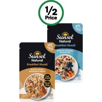 Woolworths Sunsol muesli 500g offer