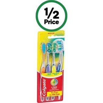 Woolworths Colgate 360 advanced toothbrush pk 4 offer
