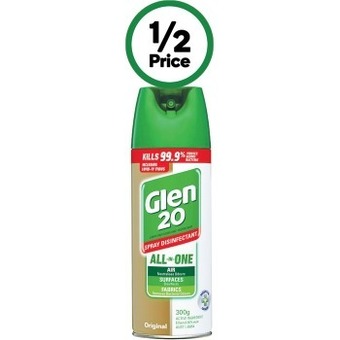 Woolworths Glen 20 surface spray 300g offer