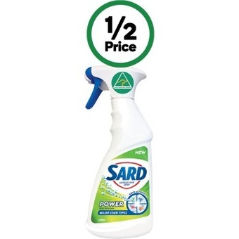 Woolworths Sard power stain remover spray 420-450ml offer
