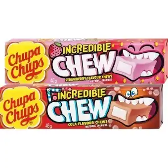 Woolworths Chupa chups incredible chew 45g offer