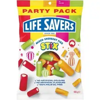 Woolworths Life savers party pack 440g offer