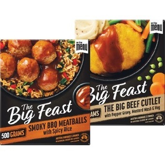 Woolworths On the menu big feast meals 480-500g offer