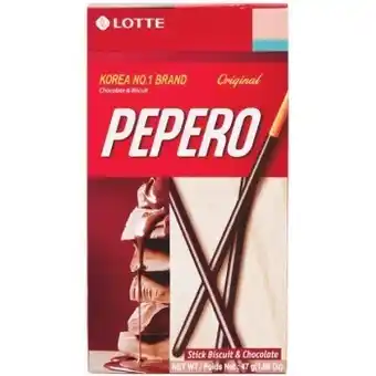 Woolworths Lotte pepero chocolate sticks 32-47g offer