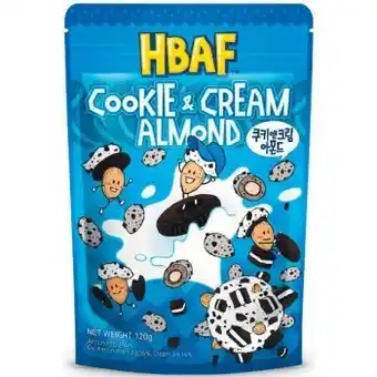 Hbaf flavoured almond snacks 120-130g