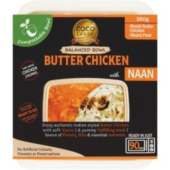Coco earth ready to eat meals with naan 360g