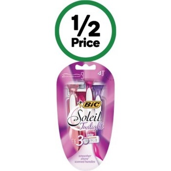 Bic soleil twilight lavender disposable razors pk 4
