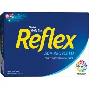 Woolworths Reflex 50% recycled paper a4 offer