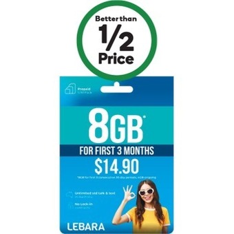 Woolworths Lebara $14.90 starter kit xs^ offer