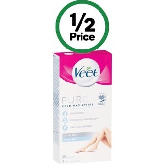 Woolworths Veet pure cold wax strips pk 40 offer