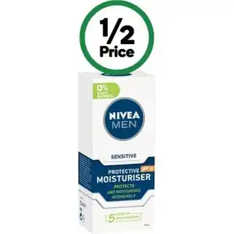 Woolworths Nivea for men soothing moisturiser 75ml offer
