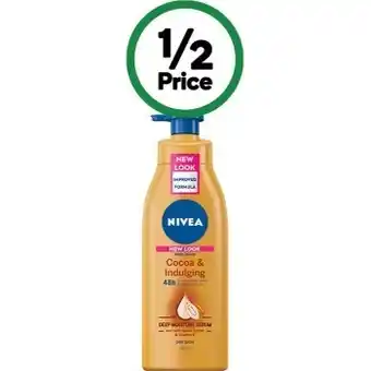 Woolworths Nivea cocoa butter body lotion 48 hour moisturiser 400ml offer