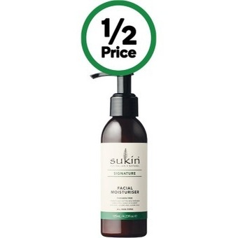 Woolworths Sukin signature facial moisturiser pump 125ml offer