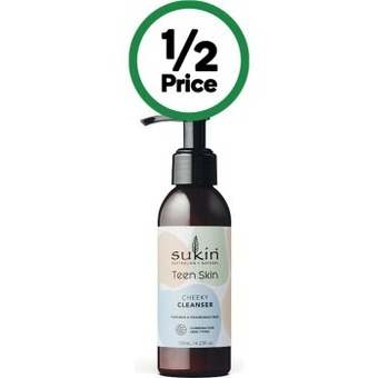 Woolworths Sukin teen skin cheeky cleanser combination skin types 125ml offer