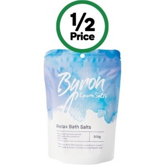 Woolworths Byron bath salts 500g offer
