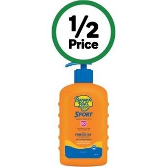 Woolworths Banana boat spf50+ sunscreen sport 400g~ offer