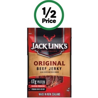 Woolworths Jack link’s beef jerky 50g offer