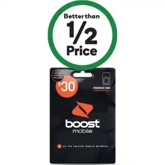 Woolworths Boost $30 simδ offer