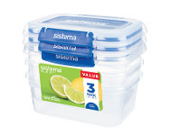 Woolworths Sistema Klip it Plus Rectangle 1 Litre Pk 3 offer