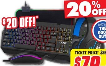 The Good Guys Remus 4-in-1 LED Gaming Combo offer