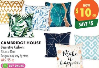 Lincraft CAMBRIDGE HOUSE Decorative Cushions offer