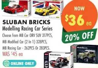 SLUBAN BRICKS Modelling Racing Car Series