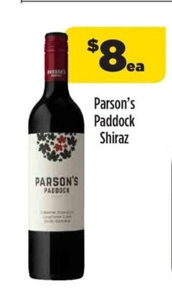Liquorland Parson's Paddock Shiraz offer