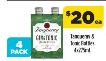 Liquorland Tanqueray & Tonic Bottles 4x275mL offer