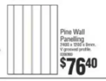 Bunnings Pine Wall Panelling offer