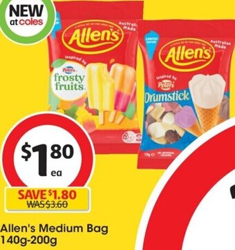 Coles Allen's Medium Bag 140g-200g offer