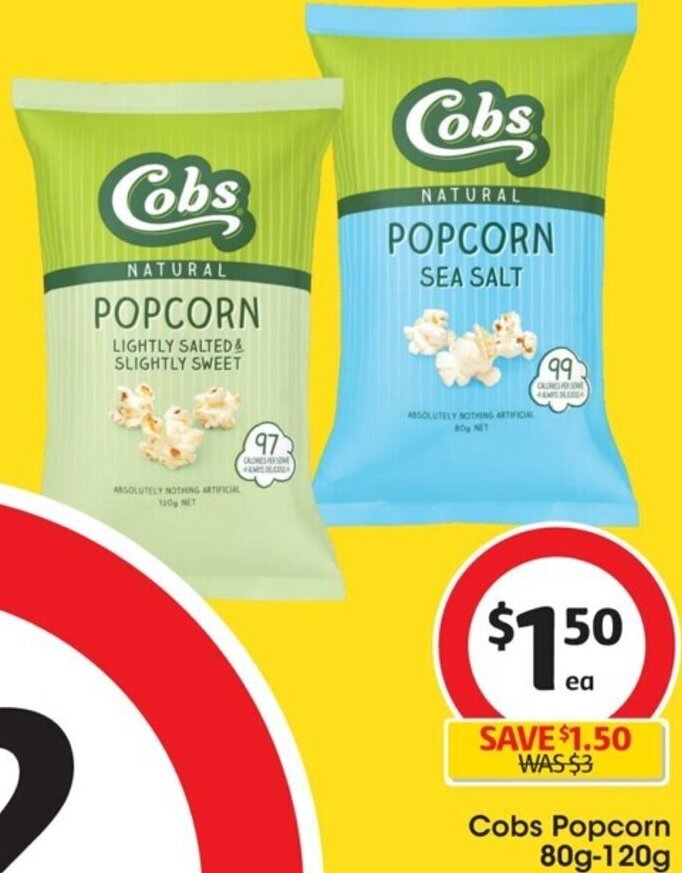 Cobs Popcorn 80g120g offer at Coles