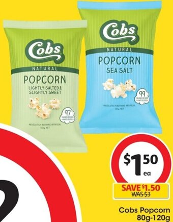 Coles Cobs Popcorn 80g-120g offer