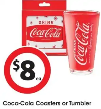 Coles Coca-Cola Coasters or Tumbler offer