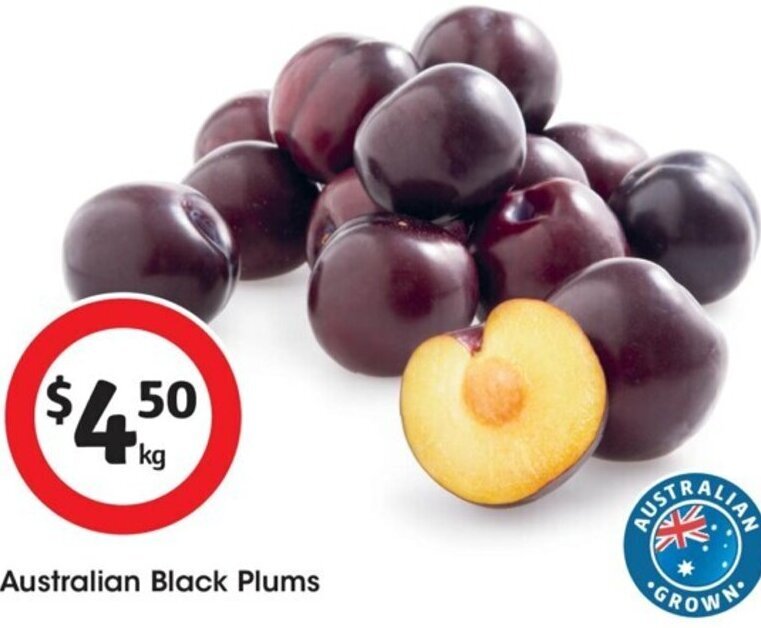 Australian Black Plums offer at Coles