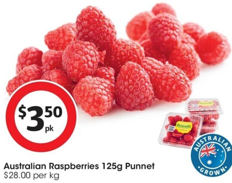 Australian Raspberries 125g offer at Coles