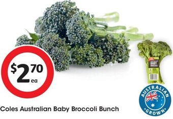 Coles Coles Australian Baby Broccoli Bunch offer