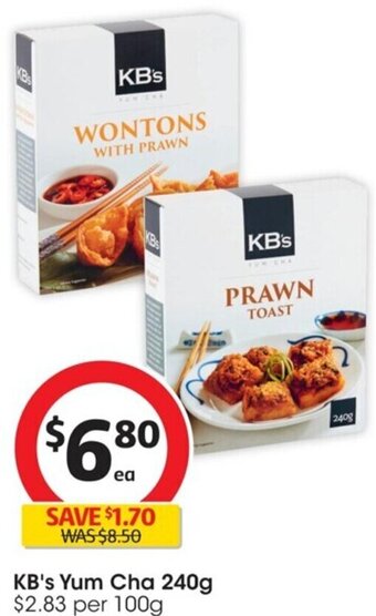 Coles KB's Yum Cha 240g offer