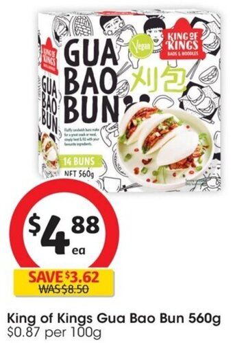 Coles King of Kings Gua Bao Bun 560g offer