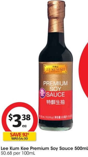 Coles Lee Kum Kee Premium Soy Sauce 500ml offer