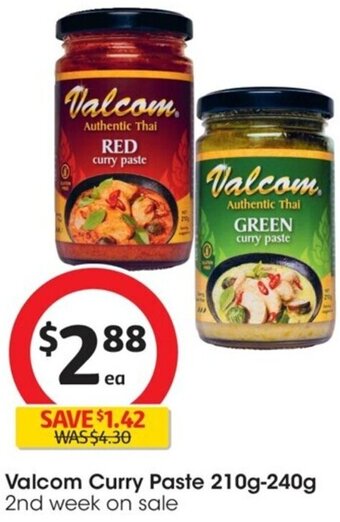Coles Valcom Curry Paste 210g-240g offer