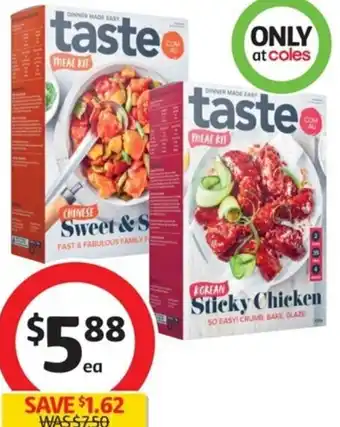 Coles Taste Meal Kit offer